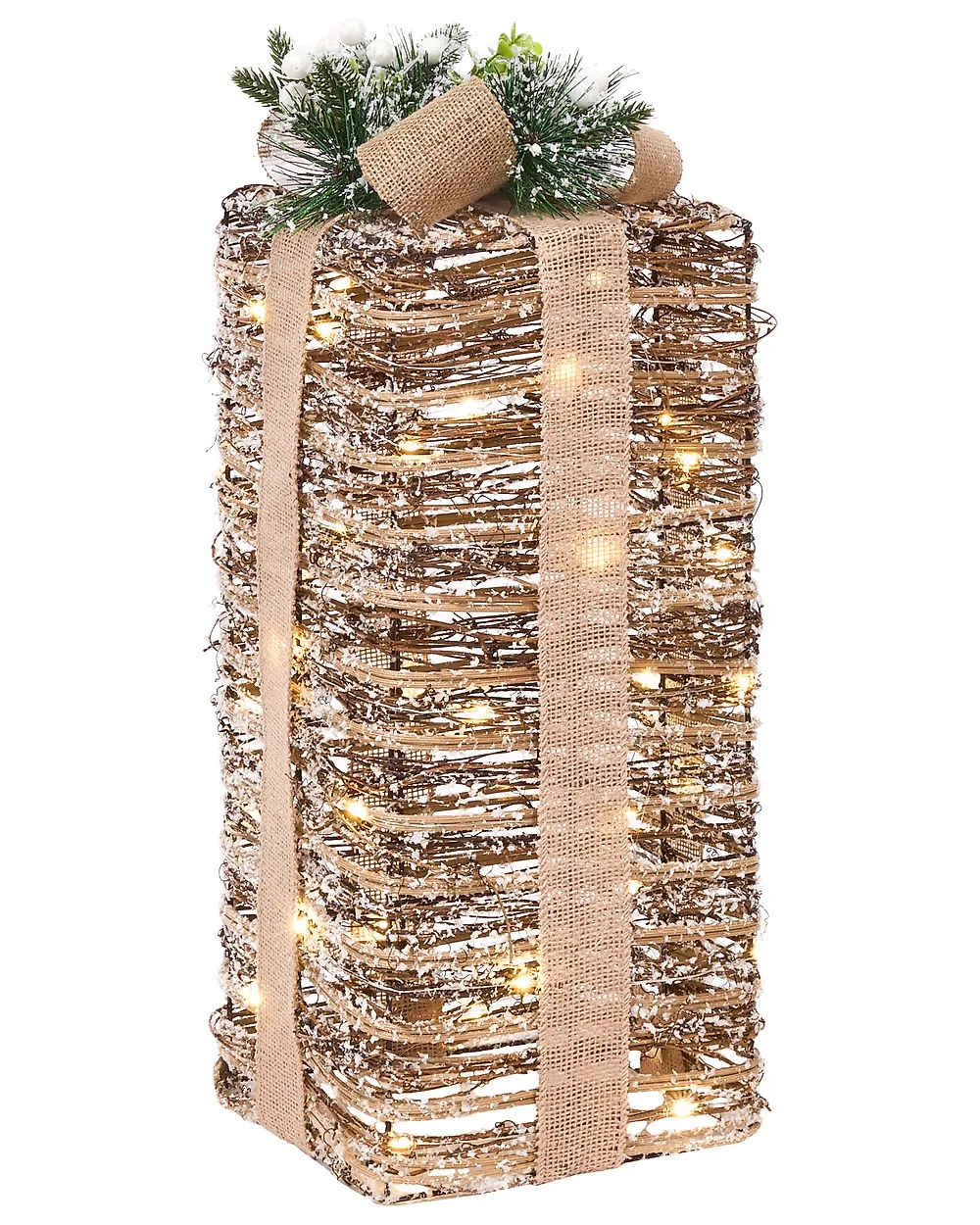 Weihnachtsdekoration 3er Set LED VALKAMA 54/45/30 cm Weihnachtsgeschenke Braun_1179482