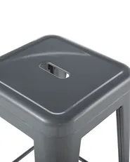Set of 2 Bar Stools CABRILLO Metal Grey_727827