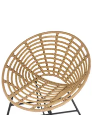 Gartenstuhl 2er Set ACERRA Polyrattan Hellbraun_803269