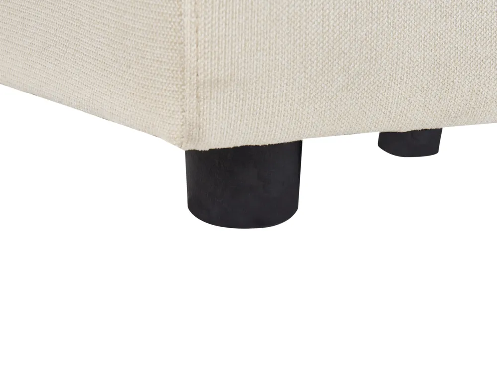 Ecksofa 4-Sitzer KOHLO mit Ottomane Stoff Hellbeige linksseitig_945089