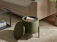 Storage Pouffe WENONA Velvet Dark Green_1026289