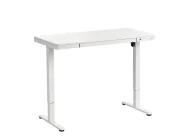 Schreibtisch elektrisch höhenverstellbar PENLY 120 cm 60 cm mit USB-Anschluss Weiß_1031215