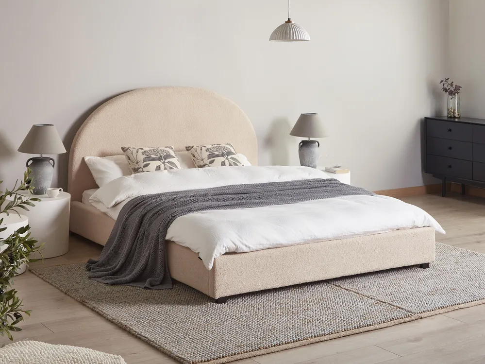 Wasserbett Bouclé VAUCLUSE 160 x 200 cm Beige