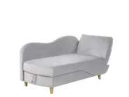 Rechtsseitige Chaiselongue MERI mit Stauraum Samtstoff Hellgrau_903517