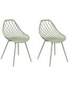Set van 2 eetkamerstoelen CANTON Groen