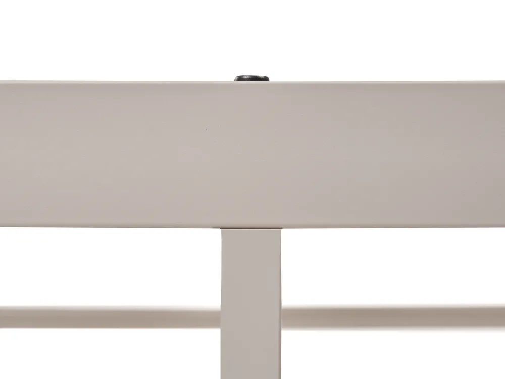 Bett ohne Kopfteil Metall VIRY 140 x 200 cm Hellbeige_1073030