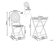 Bistro Set klappbar SCAFA Metall Weiß_856101