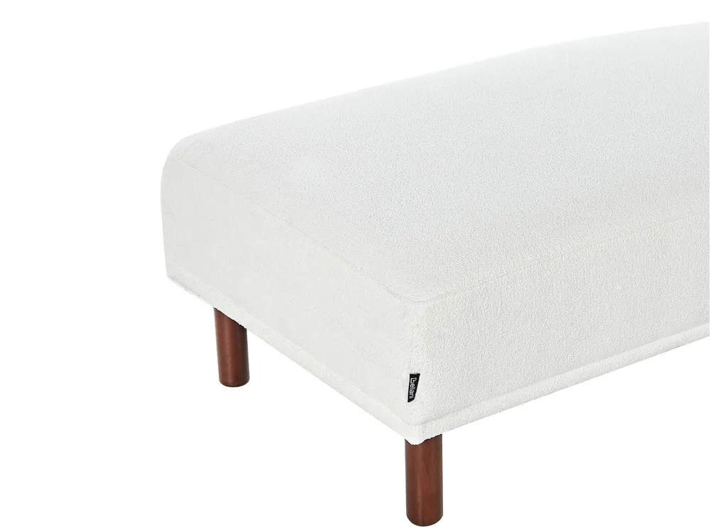 Ecksofa 3-Sitzer HOLT mit Ottomane Bouclé Weiß linksseitig_959477
