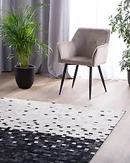 Teppich ERFELEK Schwarz 140 x 200 cm Echtleder_1176705