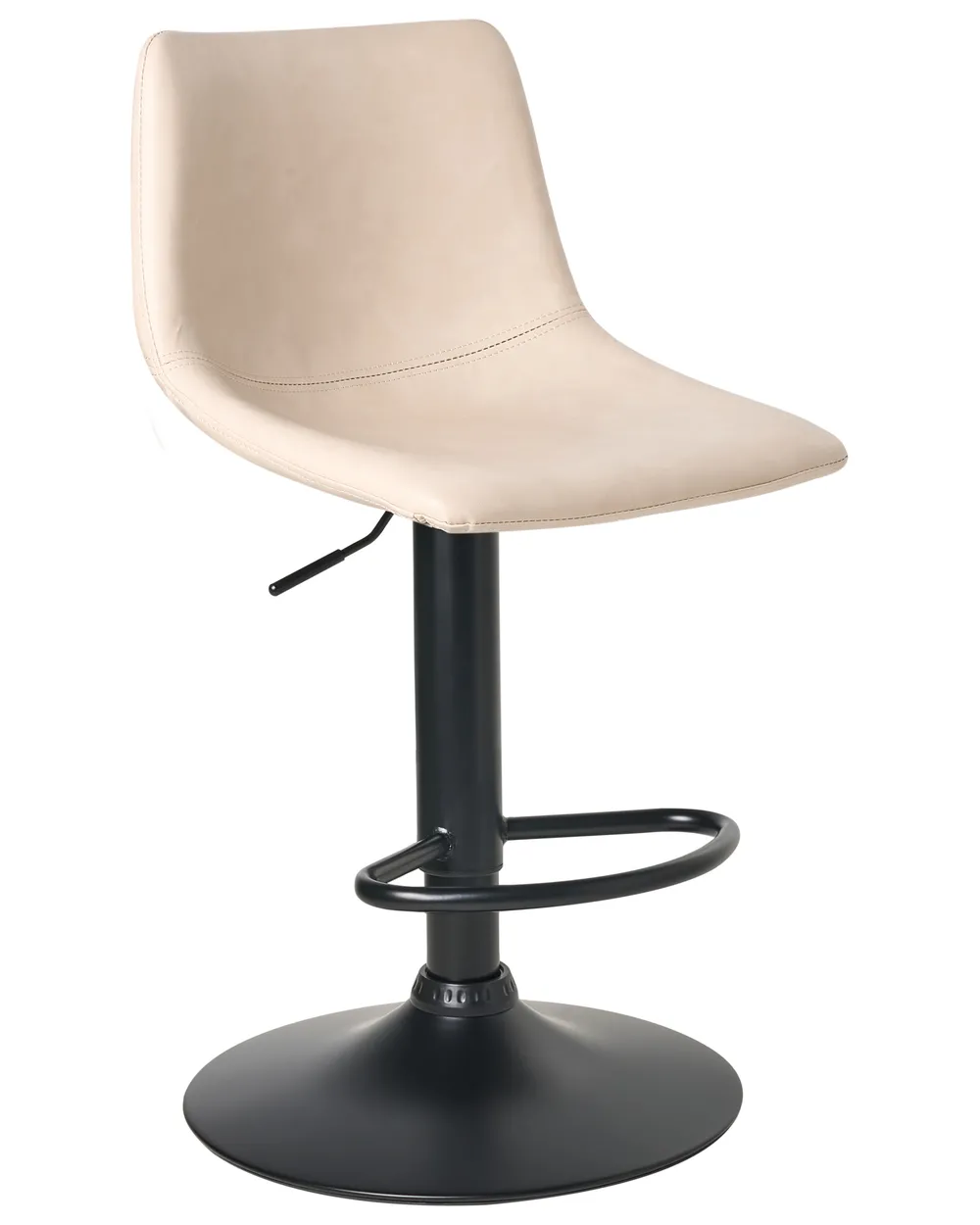 Set mit 2 Barhockern LEBRIJA drehbar Kunstleder Hellbeige_1011375