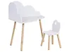 Kindertisch und Stuhlset CLOUDY Weiß