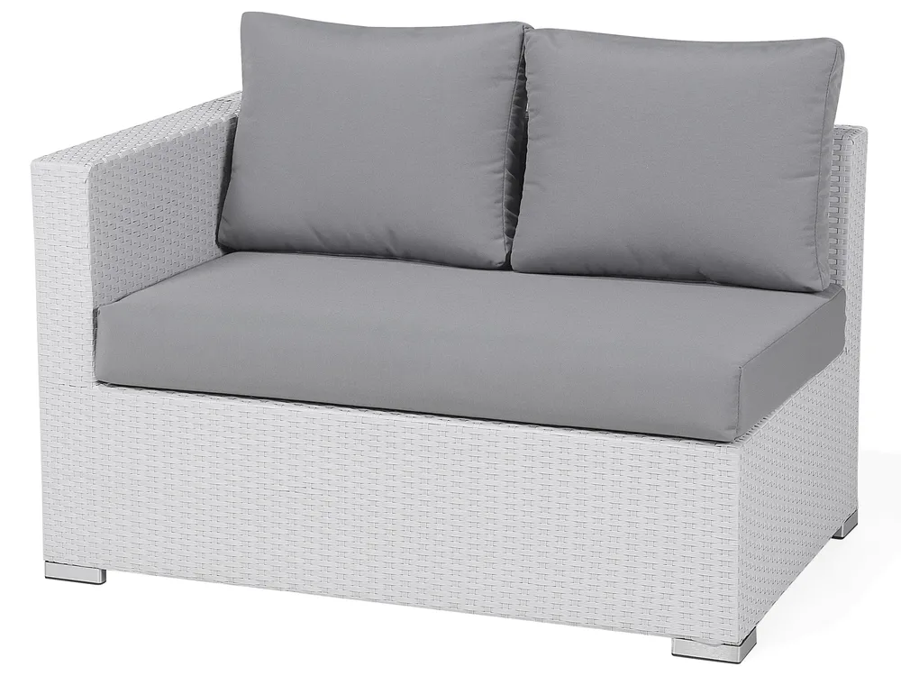 Garden Lounge Set with Table 8 Seater XXL Modular PE Rattan White Right Hand_705596