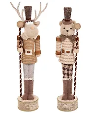 Set od 2 dekorativne figurice HAMARI 66/68 cm Medvjed Subota bež_1156741