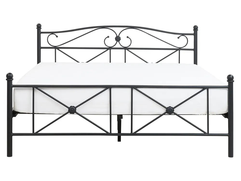 Krevet Metal RODEZ 160 x 200 cm Crni_740632