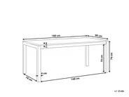 Konferenztisch GROSSETO 90 cm 180 cm Granit Schwarz_1078770