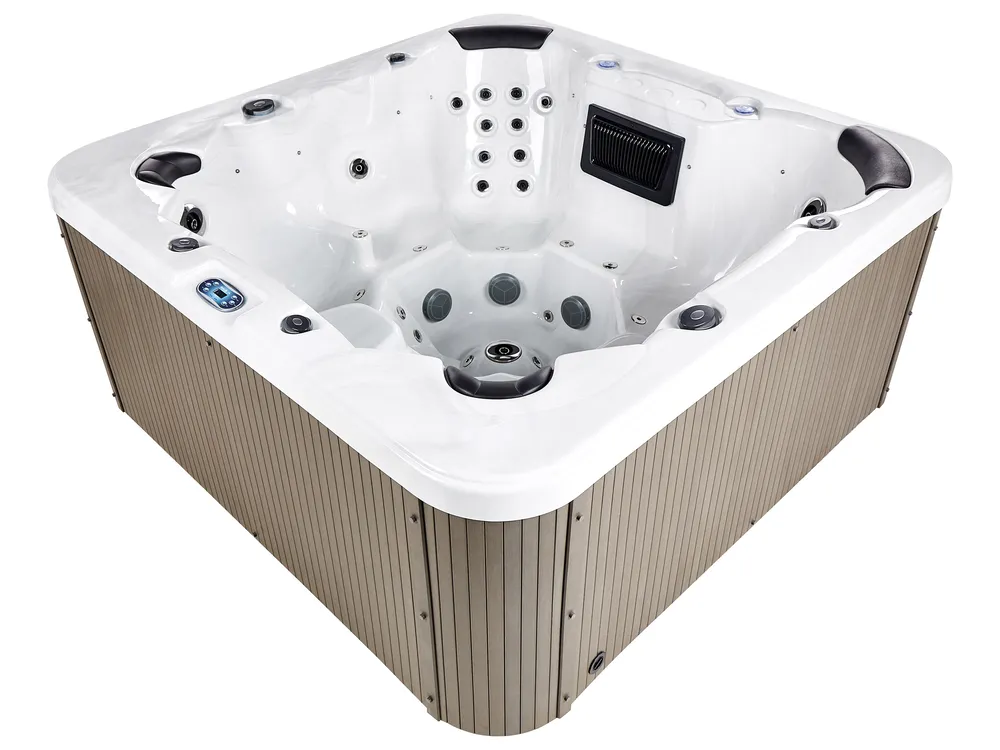 Outdoor Whirlwanne mit LED VILLARRICA Weiß