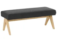 Upholstered Bench TAMRE Boucle Black/ Light Brown_985196