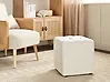 Pouf KANSAS Bouclé Weiß