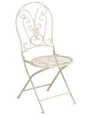 Gartenstuhl 2er Set COGGIA klappbar Metall Hellbeige_1002607