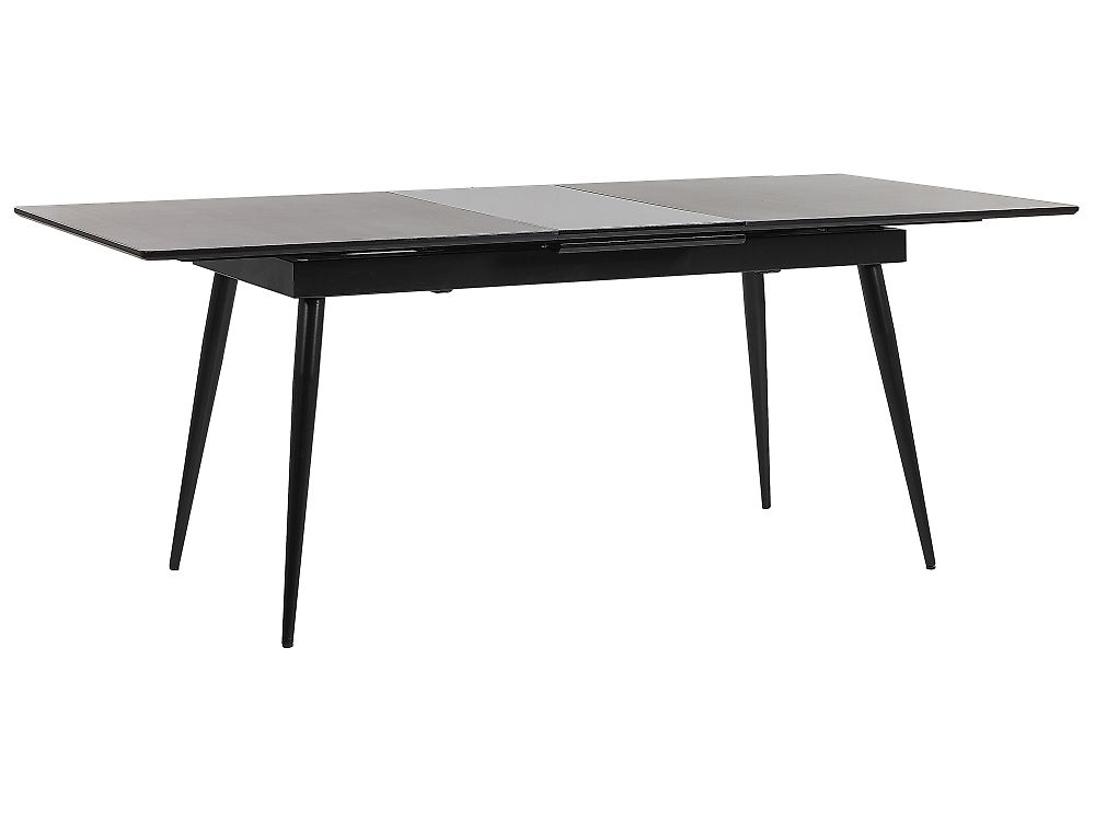 Zložljiva jedilna miza MALDON Črna 160/200 cm 90 cm
