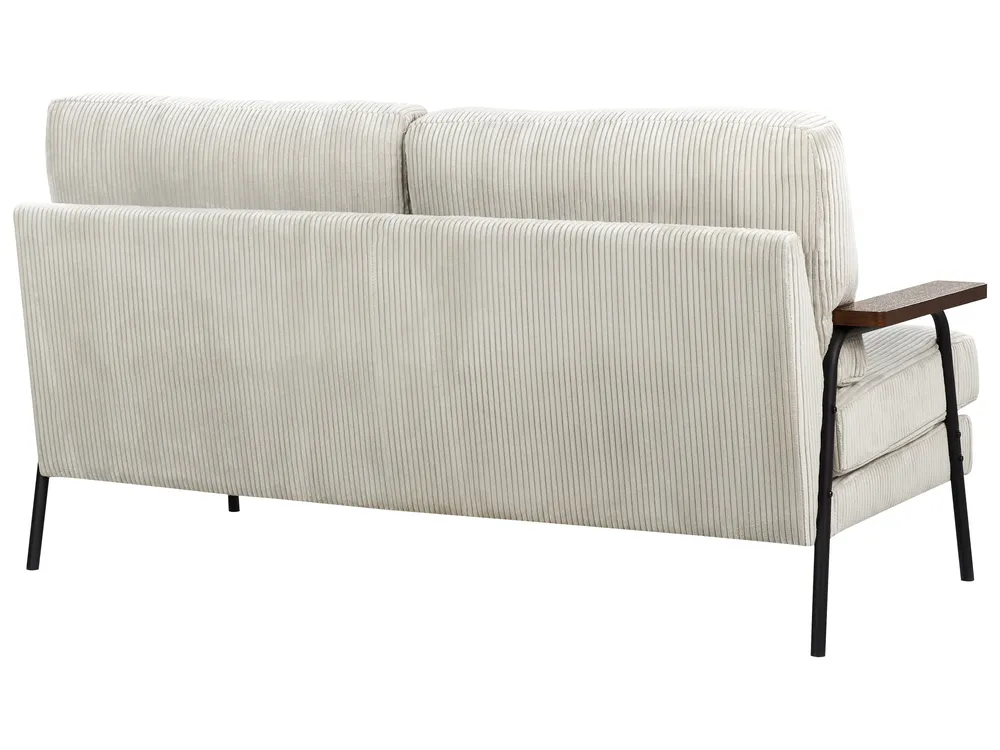 Sofa 3-Sitzer AKRANES Cord Hellgrau_917523