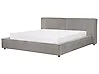 Bett mit Lattenrost Stoff LINARDS 180 x 200 cm Grau