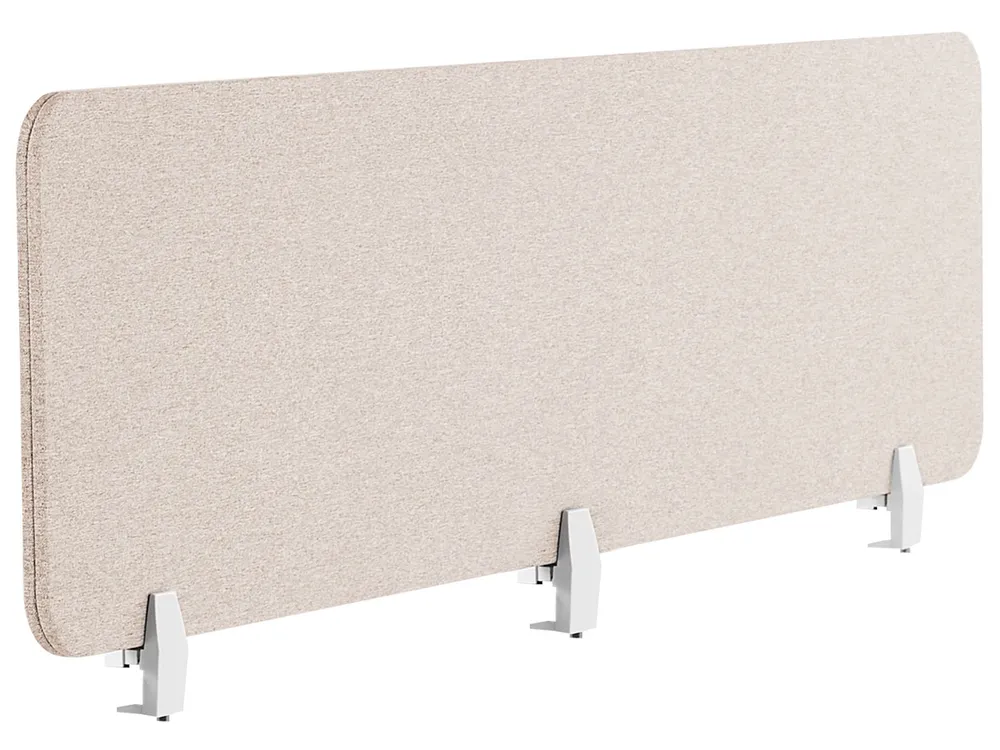 Desk Screen WALLY 180 x 40 cm Beige