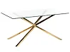 Esstisch CORA Gold 160 cm 90 cm Sicherheitsglas