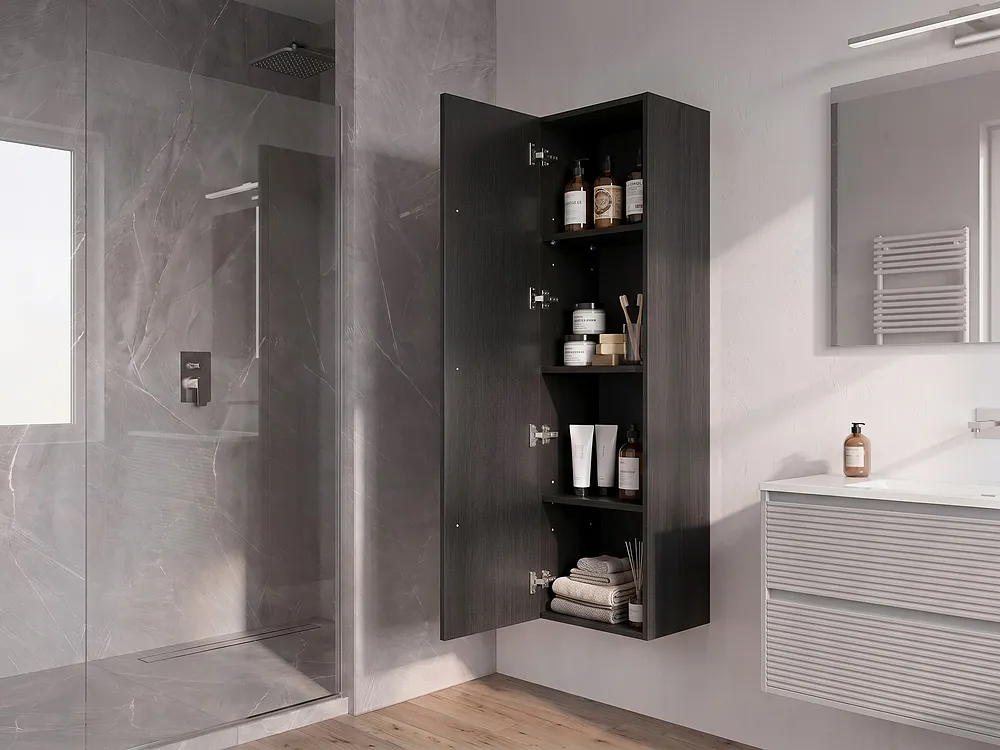 Bad-Wandschrank MATARO 40 cm Schwarz_1155172