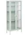 Vitrine mit Glastüren GLEORA Metall Mintgrün