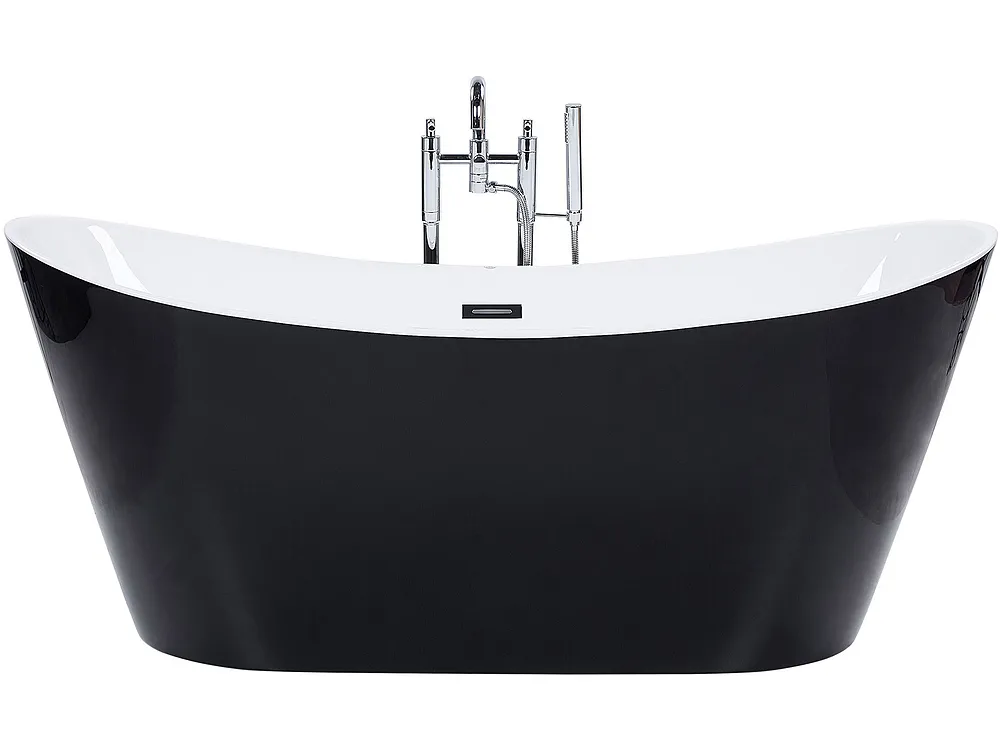 Freistehende Badewanne ANTIGUA 160 x 76 cm Schwarz_1150226