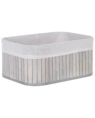 Set od 5 košara TALPE Bambusovo drvo Sivi_849967