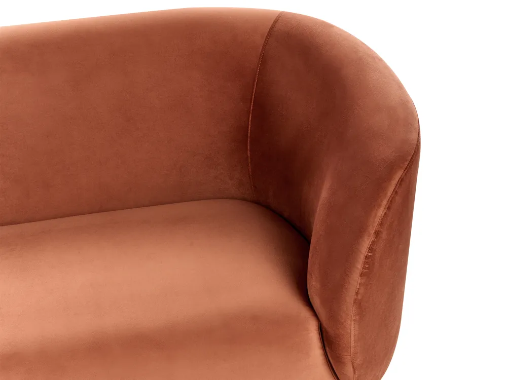 Sofa 2-Sitzer LOEN Samtstoff Orange_919727