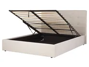 Bett mit Stauraum LORIENT Stoff Beige 160 x 200 cm_901801