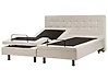Bett verstellbar Stoff DUKE 180 x 200 cm Hellbeige