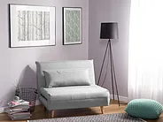 1-Sitzer Schlafsofa SETTEN Stoff Hellgrau_1153725