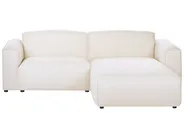Corner Sofa 3 Seater FAABORG Fabric Off-White Left Hand_1055828