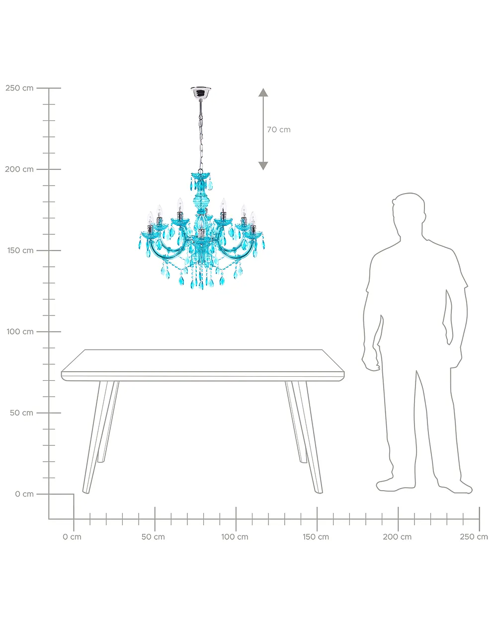 Kronleuchter KALANG L Blau_1164442