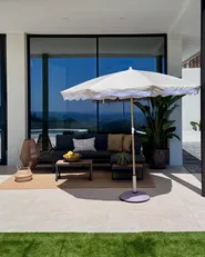 Hoekloungeset met tafel 4-zits PIENZA Lichtbruin/grijs linkszijdig_1107075