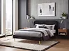 Bett mit Lattenrost Samtstoff FLAYAT 180 x 200 cm Schwarz