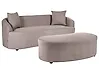 Sofa AMAL with Ottoman Fabric Taupe