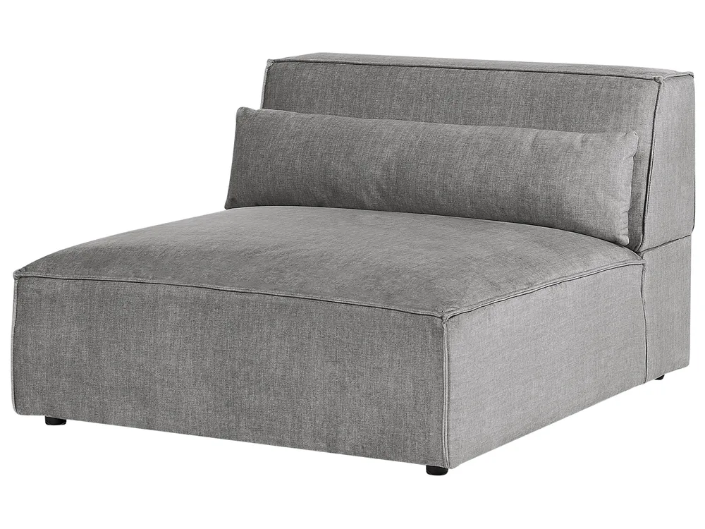Modular Corner Sofa 4 Seater HELLNAR with Ottoman Fabric Grey Left Hand_912018