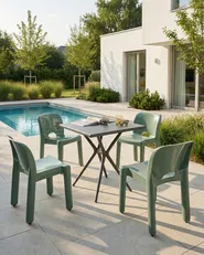 Gartenstuhl 4er Set BETIM Grün_1051507