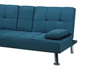 Sofa Bed 3 Seater ROXEN Fabric Blue_793793