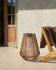 Solarbetriebene Laterne LUSWISHI 68 cm Naturfarben_1045303