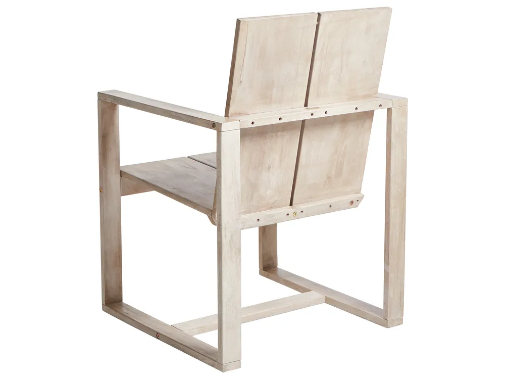 Gartenmöbel Set 6-Sitzer AZZANELLO Akazienholz Cremeweiß_956829