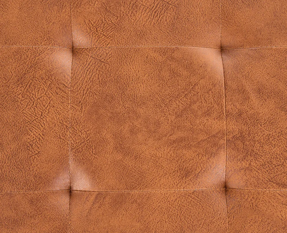 Footstool MURDO Faux Leather Orange_1078950