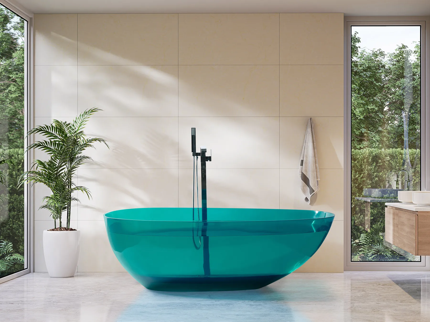 Freestanding Bathtub BLANCARENA 1700 x 780 mm Teal_891382