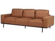 Sofa 3-Sitzer SOVIK Kunstleder Braun_906287