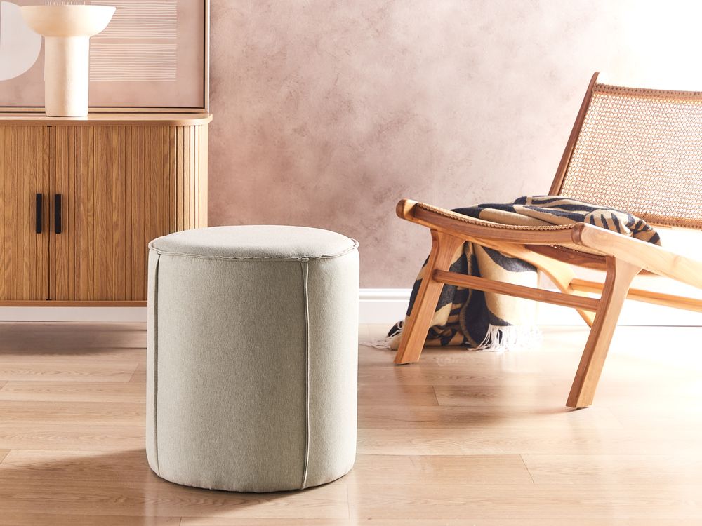 Pouf SEDONA Kunstleinen Beige